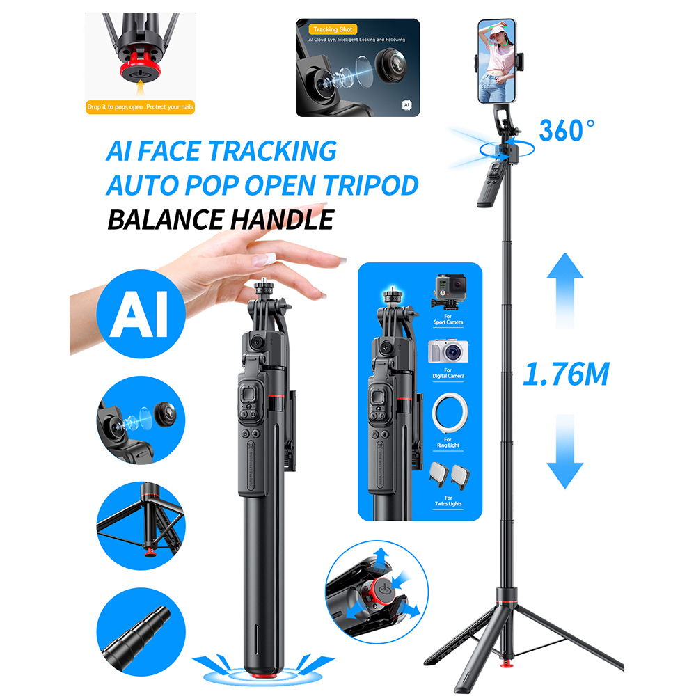 Photography Basics - Tongkat Selfie Lompat Tripod Gimbal AI
