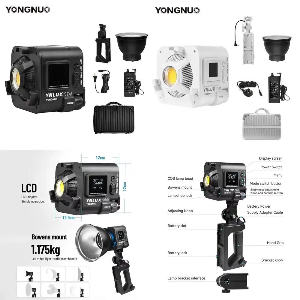 Photography Videos Free - YONGNUO YNLUX100 100W 3200K-5600K Lampu Video