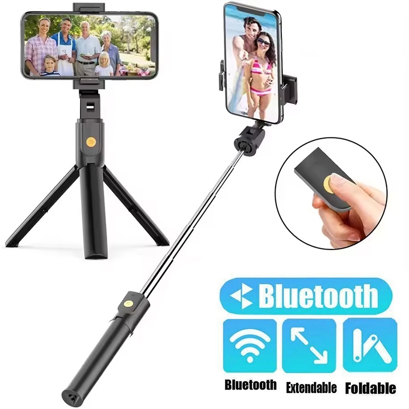 Photography Basics - Tongkat Selfie Nirkabel yang Dapat Dilipat,