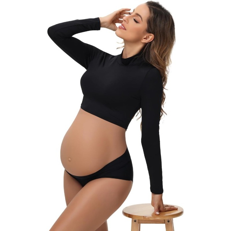 Photography Club - Set Pemotretan Kehamilan: Bodysuit Lengan Panjang