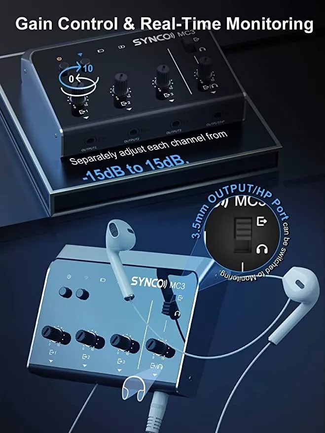 Synco MC3 Lite Audio Mixer 4 C - Photography Videos Free ulasan dan harga