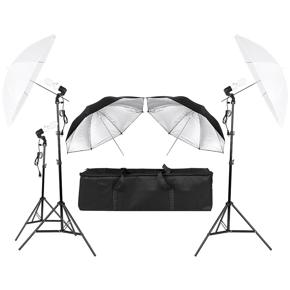 Kit Pencahayaan Kontinu Studio - Photography Umbrella ulasan dan harga