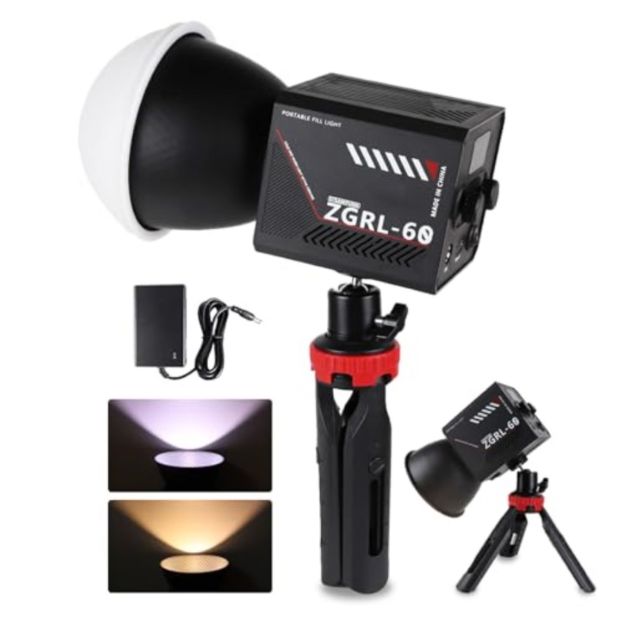 Lampu Video LED COB 60W Portab - Photography Videos Free ulasan dan harga